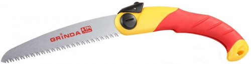 Ножовка GRINDA садовая, шаг зуба 4,0 мм (6 TPI), длина полотна 190 мм, 3-D заточка, складная / 8-151881